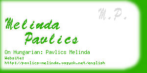 melinda pavlics business card